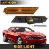Amber Lens Front Side Marker Signal Light Reflectors For 10-15 Chevy Camaro EXV