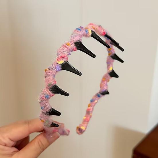 Women Headband Ribbon Decor Anti-slip Teeth Headband Lightweight Versatile Hair