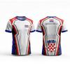 Maglia Stampa Bandiera Croata Traspirante ad Asciugatura Rapida per Esterno Abbigliamento da Allenamento Uomo e Donna Calcio Sport Regalo Magliette