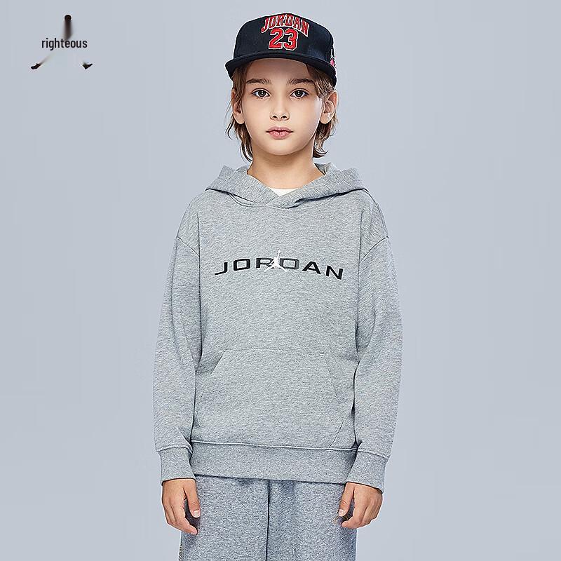 Jordan AJ Boys Pure Cotton Hooded Sweatshirt L