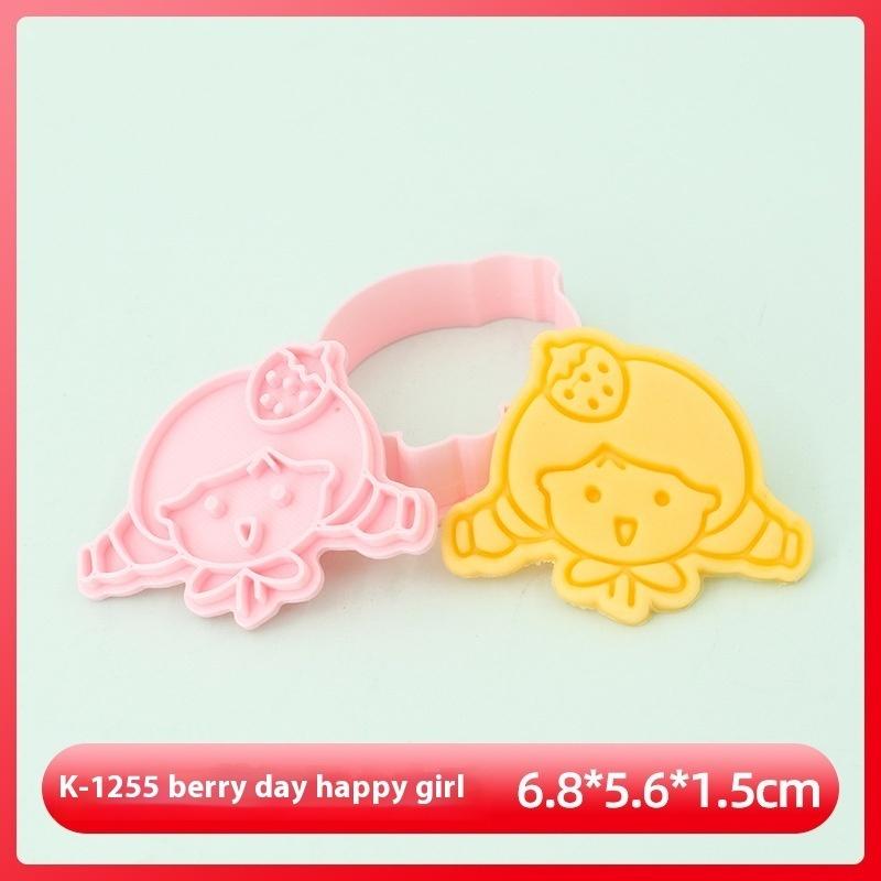 Happy Birthday Cake Abstract Cartoon Cookie Cutter 3D Diy Cake Shape Biscuit Cookie Mold Baking Tool Fondant Cake Stamp Mold