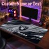 Las Vegas Raiders Personalisierte Namens-Text-Mausmatte, Große Schreibtisch-Mausmatte, Personalisierte Home-Office-Geschenkidee