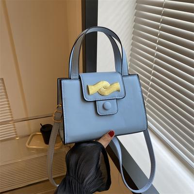Textured Handbag Solid Color Casual Small Bag Women's Bag 2025 New Fashion Shoulder Messenger Small Square Bag
