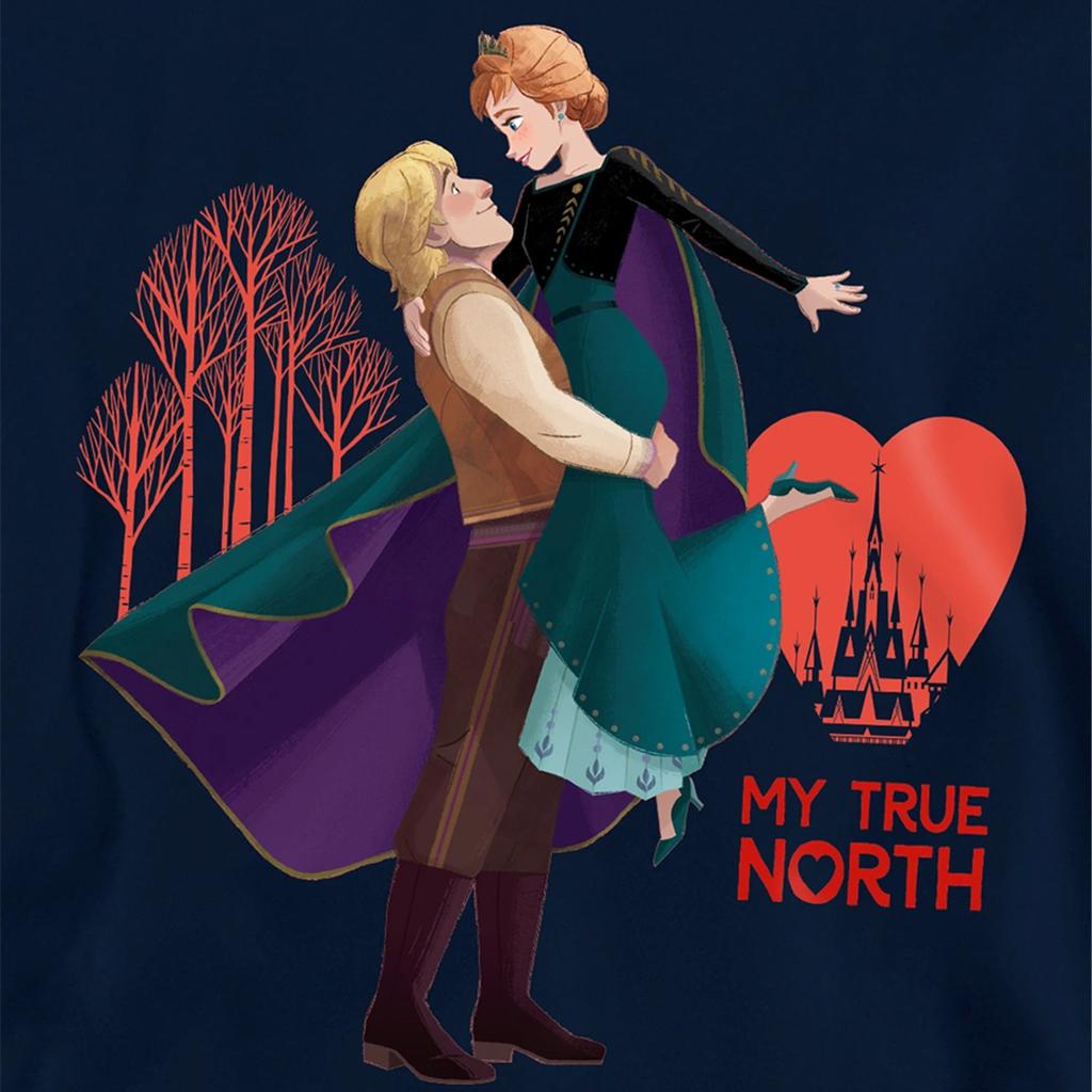 Frozen Childrens/Kids My True North Anna Kristoff Valentine`s Day Pullover Hoodie