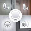 10x Portable Makeup Mirror with Suction LED Light 360° Rotating Magnifying Glass Home Office Glass | Bath Mirrors