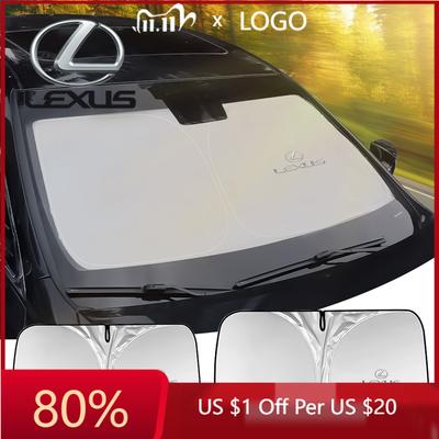 2026 Hot Interior Stickers Car Emblem Sunshade Umbrella Windshield Folding Front Parasol Accessories For LS IS350 ES300h E
