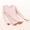 Autumn Winter Solid Color Thermal Underwear Women's Thin Sleepwear 2 Piece Sets