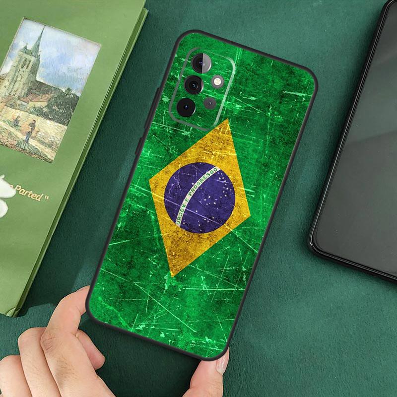 Brazil Brazilian Flag Phone Case For Samsung Galaxy A06 A05 A16 A55 A35 A15 A53 A33 A13 A22 A32 A52 A14 A34 A54