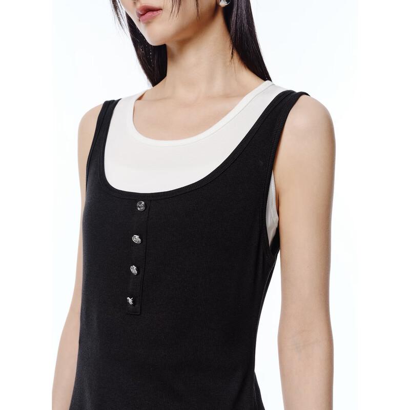 Peacebird Women's Knitted Sleeveless Long Dress