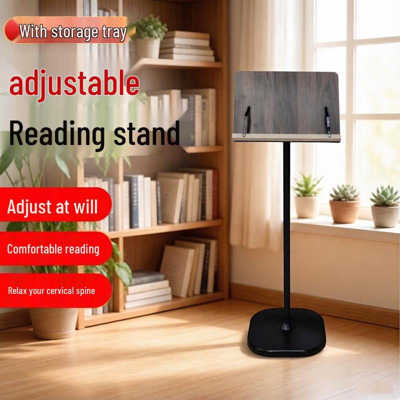 Adjustable Floor Reading & Music Stand with Storage Rack Floor 130 Reading Stand