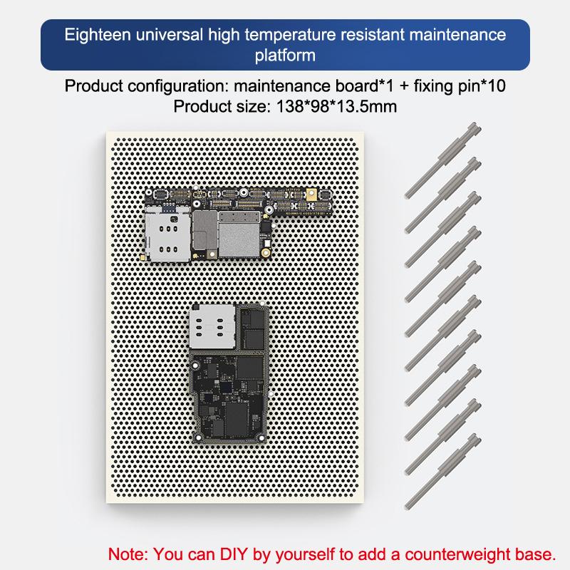 18Kinds Universal High-Temperature Resistant Maintenance Platform Pcb Chip Ic Repair Pin Fixing Table Mobile Phone Repair Tools