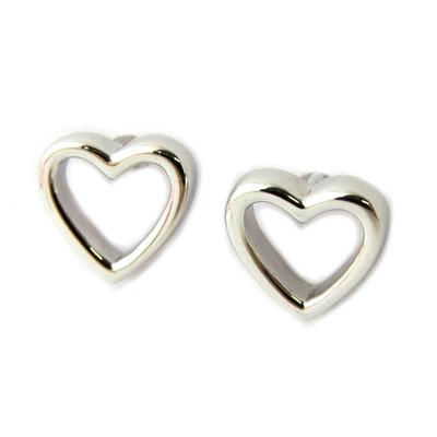 [N6878] - Silberne 'Love' Ohrringe Silber (rhodiniert)