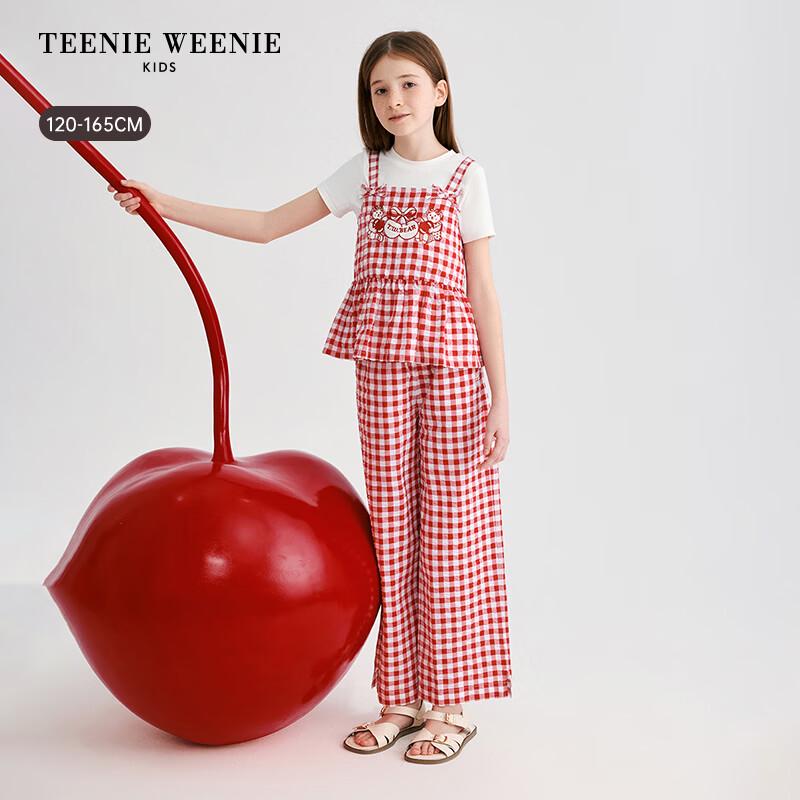 Teenie Weenie Kids Girls  Plaid Strappy Two-Piece Set 140