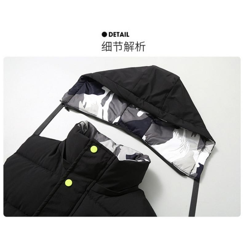 Mens Thickened Warm Casual Sleeveless Cotton Padded Vest Winter Autumn Fashion Outerwear