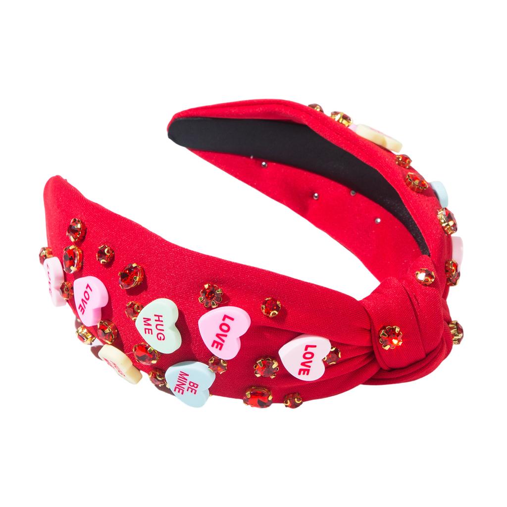 Women's Fashion Headwear Versatiles Knotted Hair Band Vintage Styles Headbands for Valentine's Day