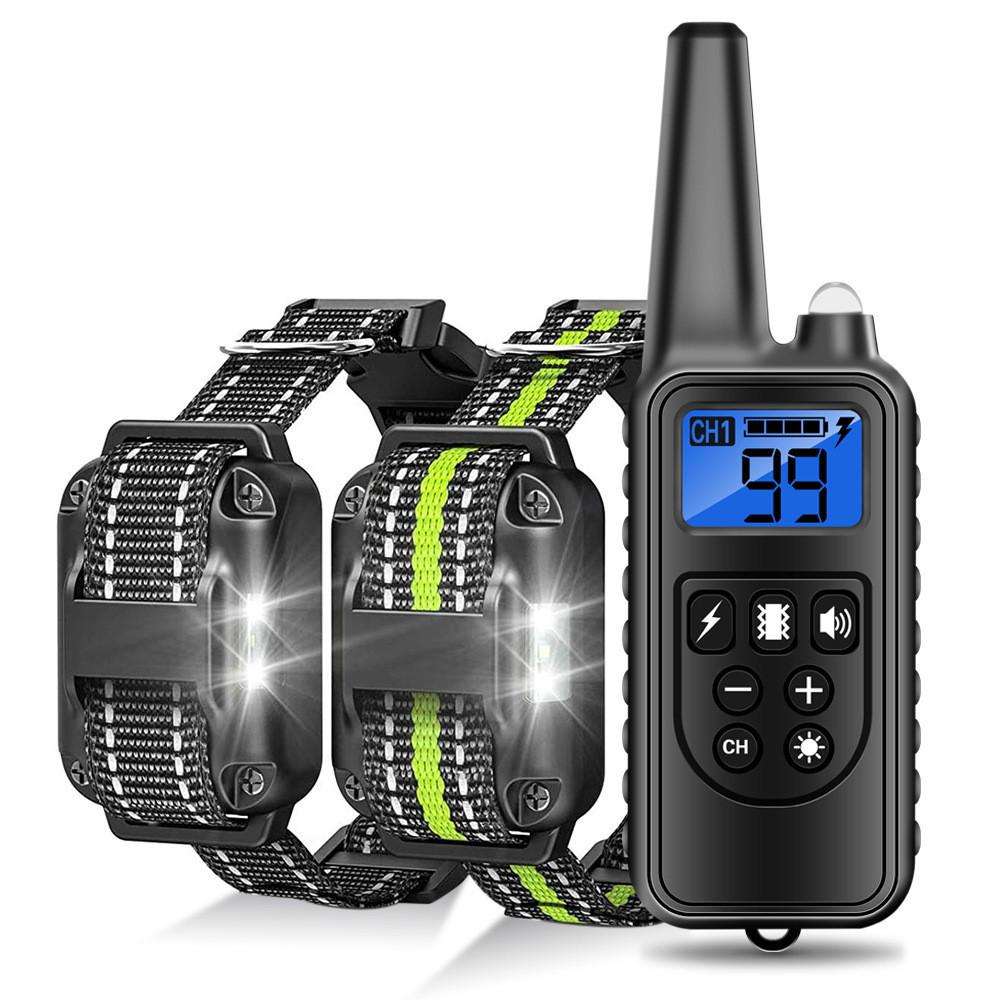800m Dog Training Collar with Remote – Recyclable Anti-Bark Electronic Collar & Nylon Rope