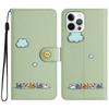 Applicable To iPhone16 Mobile Phone Case Cartoon Cat Leather Case, Samsung S25a56 Xiaomi OPPO Wallet All-inclusive Card