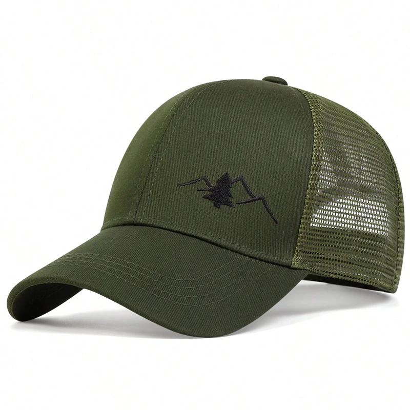 

Унисекс Повседневная Бейсболка Спортивная Кепка Snapback Вышивка Горы Хип-Хоп Кепки Летние Дышащие Сетчатые Кепки Gorras зелёный
