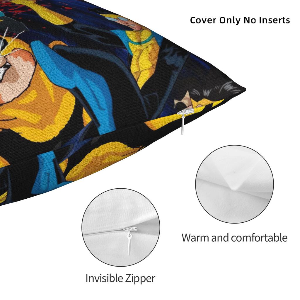 Funny Invincible Expressions Pillow Case Novelty Pillow Cover Soft Pillowcases For Sofa Home Decoration