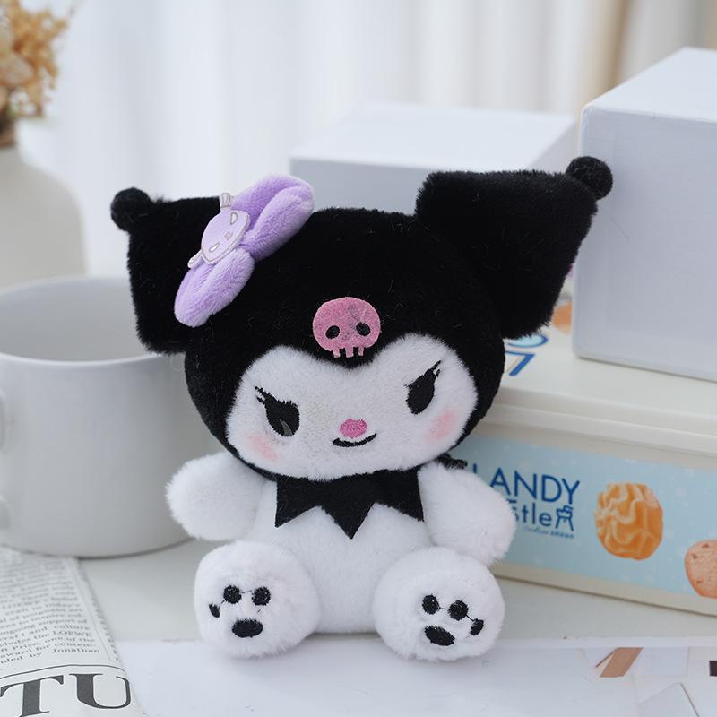 Cute Cartoon Plush Doll Keychain Pendant Melody Cinnamoroll Kuromi Toy Bag Charm