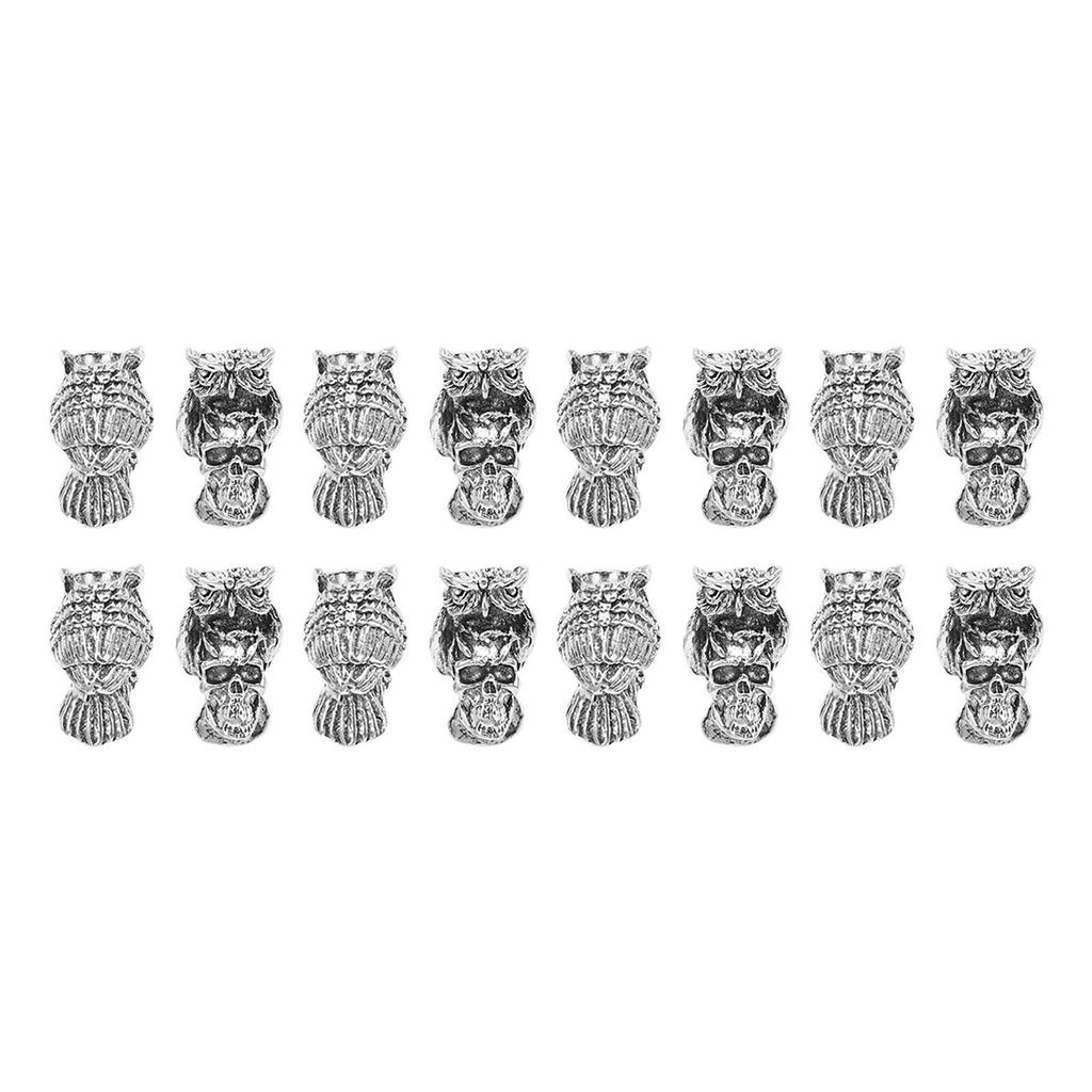 20Pcs Beard Beads Alloy Fine Appearance Delicate Details Hair Beads for Bracelet Necklace DIY Hair Decoration