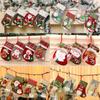 Burlap 3D Cartoon Christmas Stocking Gift & Candy Bag Pendant