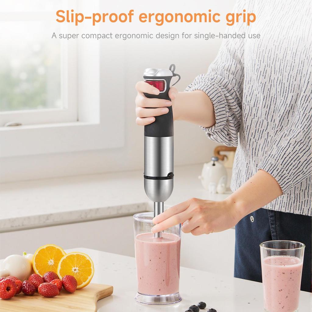 BioloMix EHB3001 1200W Frullatore a Immersione Multifunzione 5-in-1 con Tritatutto Frusta Montalatte