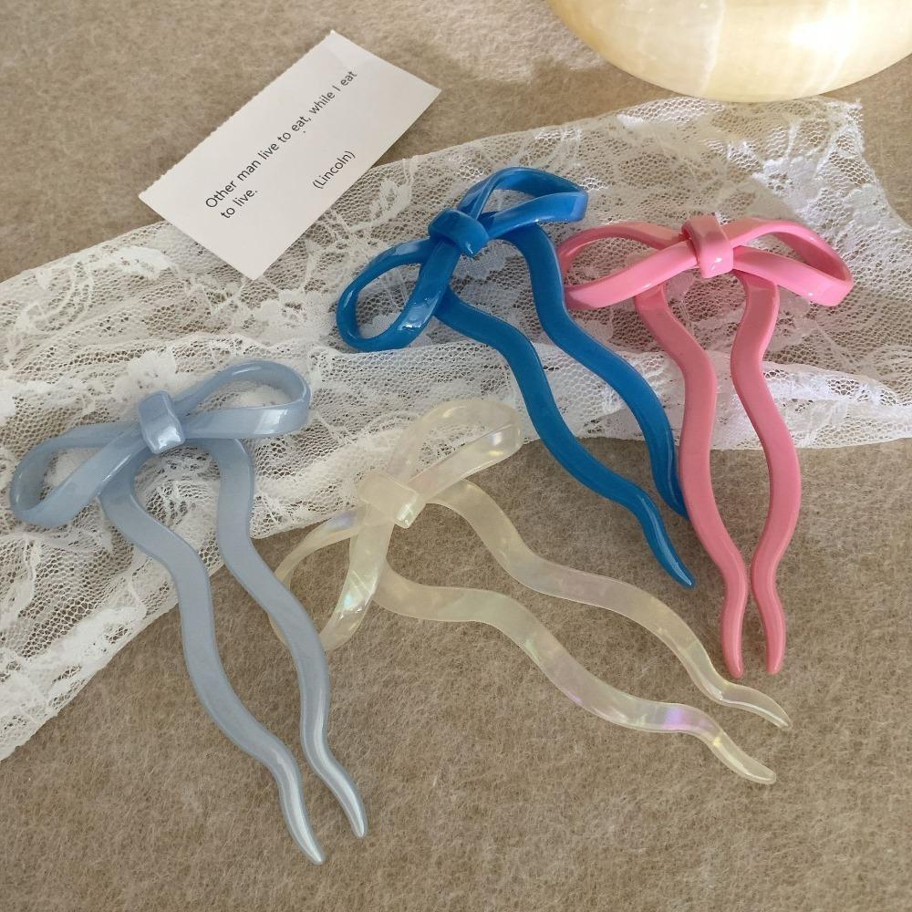 Haarstab Schleife Essigsäure Chinesischer Stil Kopfschmuck Pan Haargabel Niedliche U-förmige Haarnadel Damen