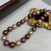 16Mm French Retro Color Mixed Color Beaded Necklace Neck Chain Autumn And Winter Essential Sweater Chain Collarbone Chain