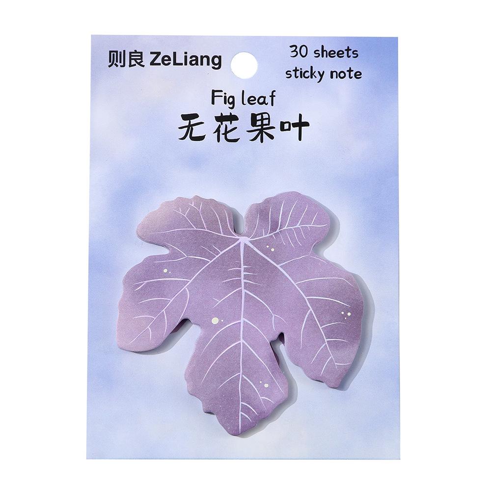 30sheets Leaves and Flowers Sticky Notes Cute Simulated Leaves Memo Notes Creative Memo Pad Sticky Paper Kawaii Stationery