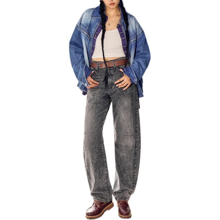 Levis American Vintage Wash Distressed Comfortable Casual Zip-Up Long Sleeve Denim Jacket Unisex Jackets 005MU-0001