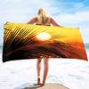 Beach Towel Palm Leaves Pattern Oversized Microfiber Tropical ,Thin Lightweight Pool Swim Tree Bath Shower