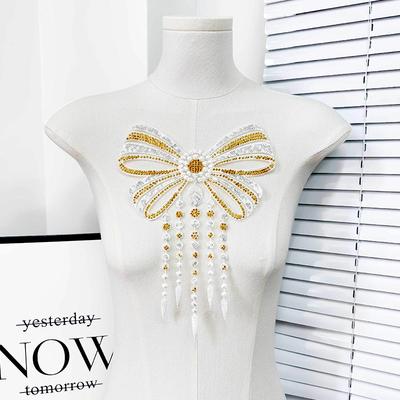 1Pc Butterfly Decal Performance Costume Golden Wedding Dress Accessories Multilayer Bright Color Clothing Decoration