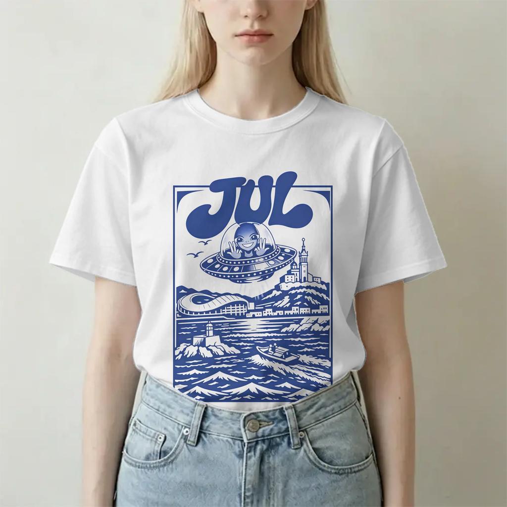 Vintage French Rapper Vote Juls Alien Music Tshirt Unisex Unisex O Neck Cotton T Shirts Short Sleeve Tee Shirt New Arrival Tops