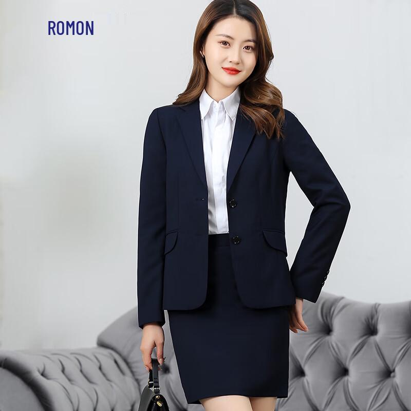 Romon Women s Professional Slim Fit Suit Skirt Set 3XL