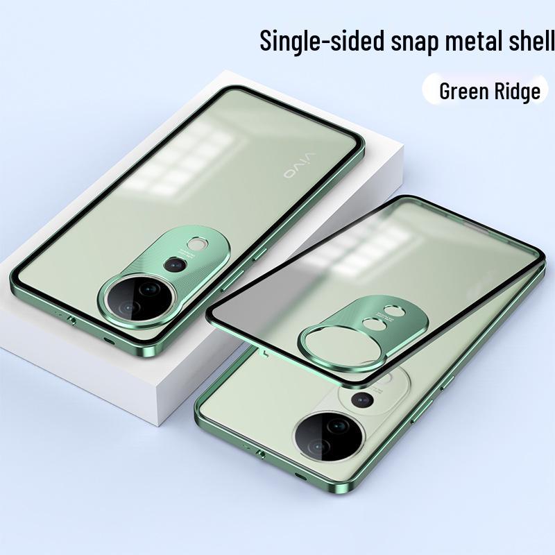 Vivo S30 Pro Metal Frame Snap-On Frosted Back Case with Lock Buckle for S20 V40