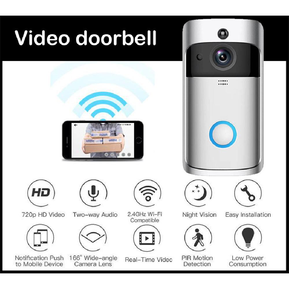 Usa Plug Doorbell Visual Doorbell Receiver Wireless Smart Wifi Doorbell Home Set