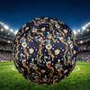 Rock and Roll Print Size 5 Soccer Ball, PU Wear Resistant Football for Match Training and Daily Practice, Birthday Gift for Soccer Fans