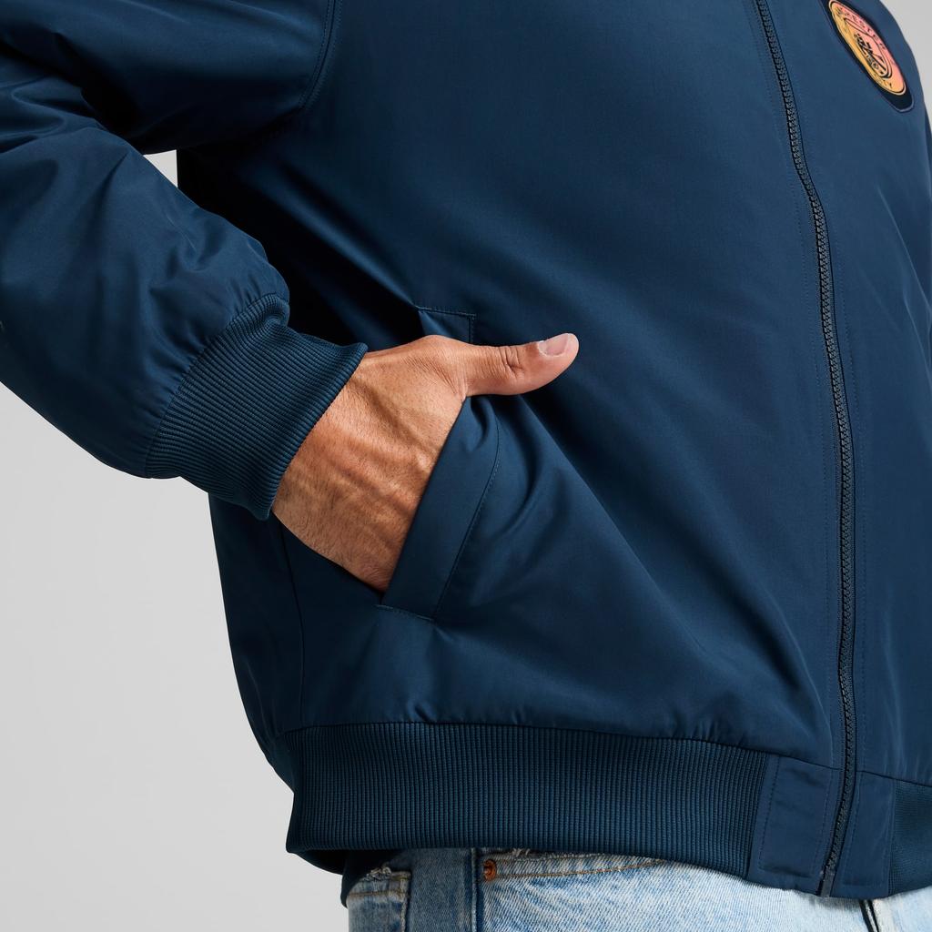 Puma Manchester City FW24 Outdoor Casual Sports Zip Collar Jacket Men jackets Ocean-Blue 778216-54