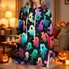Women's Casual Long Sleeve Halloween Print Hoodie Pullover Top