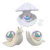 Cute Animal Ornament Disco Snail Figurine, Retro 70s Ball Table Statue, 3D Boho Room Accessories Glitter Mirror for Home Office Desktop Shelf