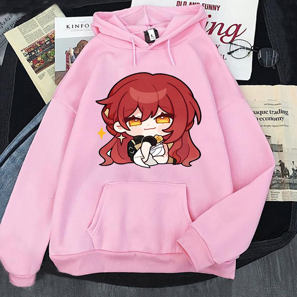 Honkai Star Rail Himeko Cartoon Graphic Hoodies Women Men Streetwear Harajuku Hooded Long Sleeve Sweatshirts Outfits Y2k Clothes