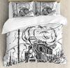 Set Copripiumino Treno Cartone Animato Treno Nero Set Biancheria da Letto Ragazzi Adolescenti Uomini Camera da Letto Singolo Doppio Copripiumino Decorazione Copripiumini