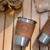 Camping Cup Hot Resistant Stainless Steel Cup Sleeve Protective Cover Leather Cup Cover Cup Sleeve