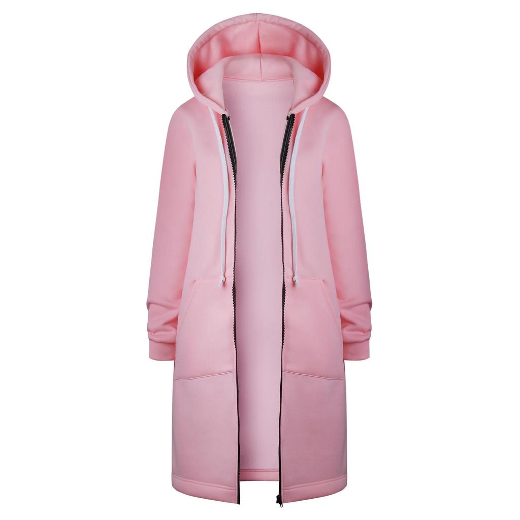 Felpe con cappuccio casual da donna, autunno inverno, con cerniera, a maniche lunghe, larghe, con cappuccio, con tasca con cerniera, taglia maxi, abbigliamento sportivo