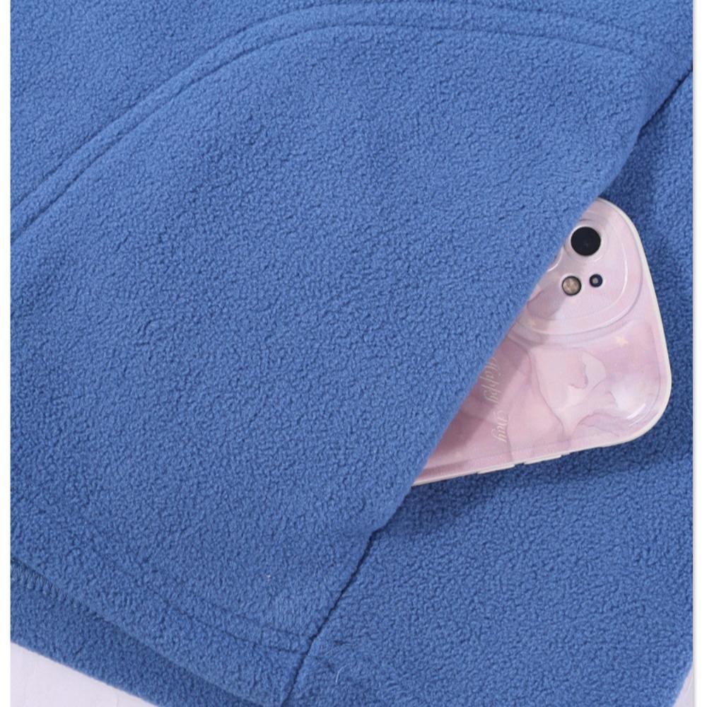 Cappotti in pile con mezza cerniera da 300 g/m² per uomo, caldi cappotti casual invernali, moda sportiva per coppia