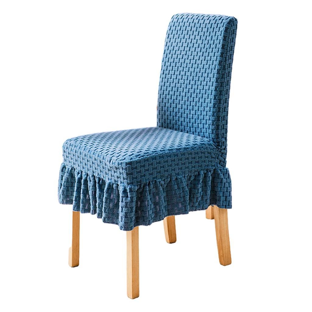 Dining Chair Cover Solid Stretch Chair Protector Cover Slipcover Chair Skirt for Office Wedding Banquet Ceremony Party