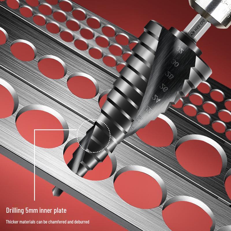 Tiangong Pagoda High-Hardness Universal Step Drill Bit Set for Stainless Steel