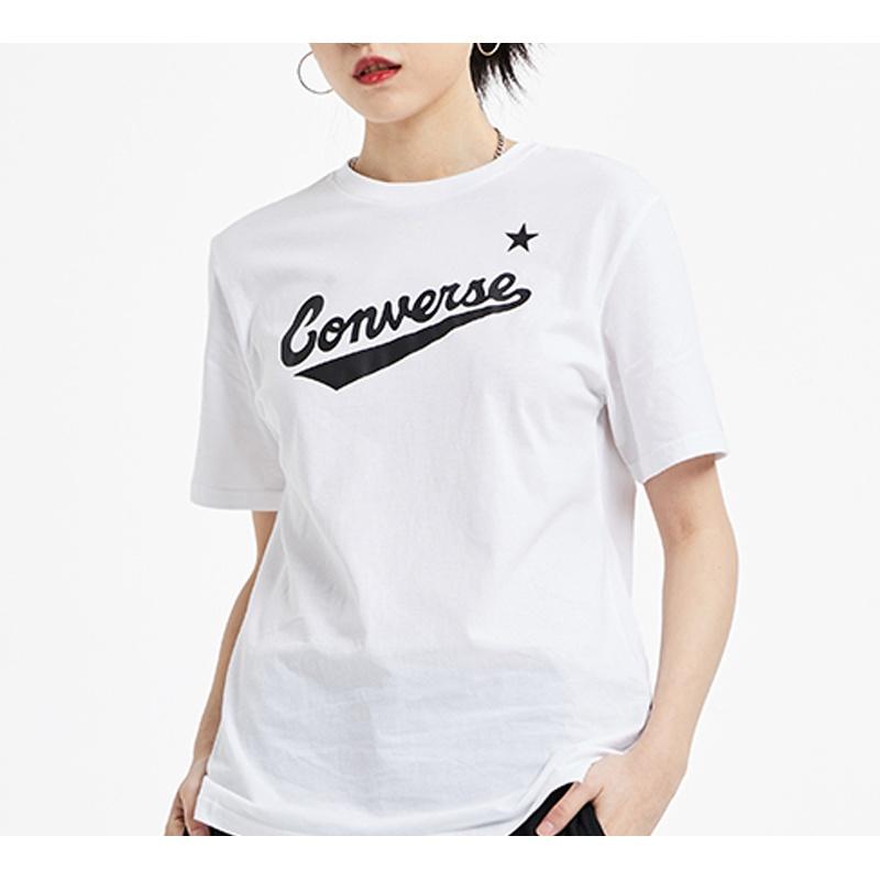 Men's Converse Classic Alphabet Pattern Short Sleeve White 10018235-102