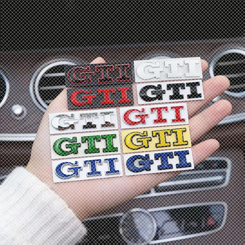 3D Metal GTI Badge Car Body Side Trunk Emblem Decal for VW Volkswagen Golf MK2 MK5 MK7 Polo Passat Jetta Tiguan T-Roc Bora CC fkrb5